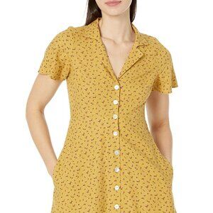 Madewell Kacie Mini Shirtdress Bitsy Bouquet Floral Linen Blend Size 00